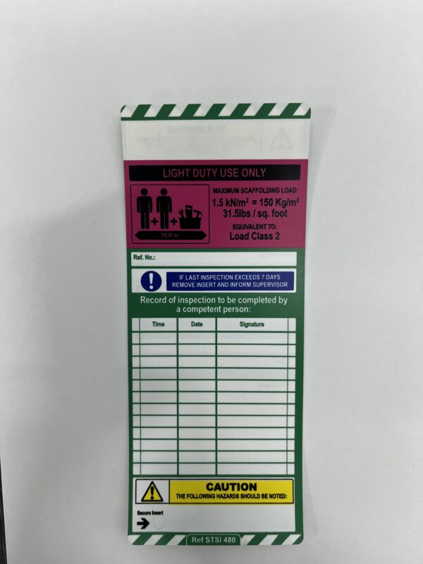 Light Duty Use Only Tag, - MAGENTA