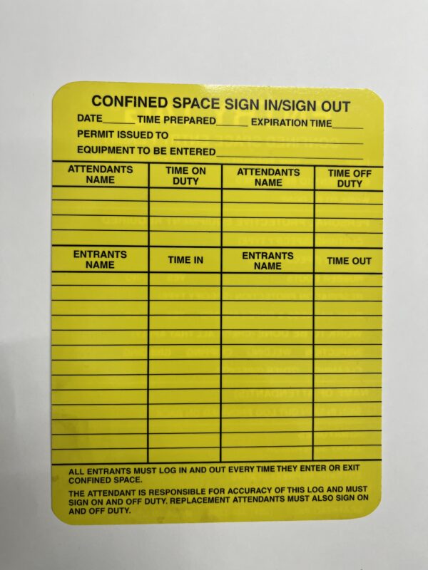 EntryTag, Confined Space Tagging System