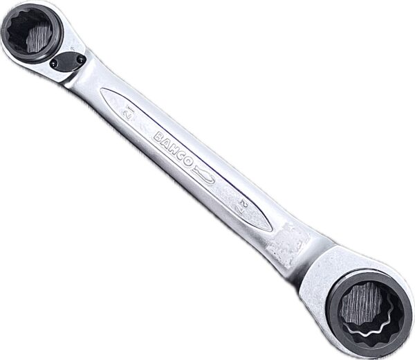 BAHCO, 21/22/24/27 mm Four Way - Reversible Steel Ratchet, - Semi Flush Type Socket