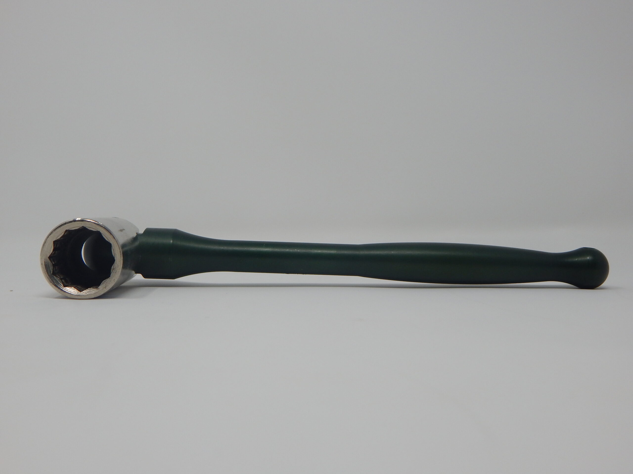 Priory, 7/16” Flip Spanner, - Bi- Hex Slim Short Box Socket, - Aluminium Poker Handle, GREEN - Image 2