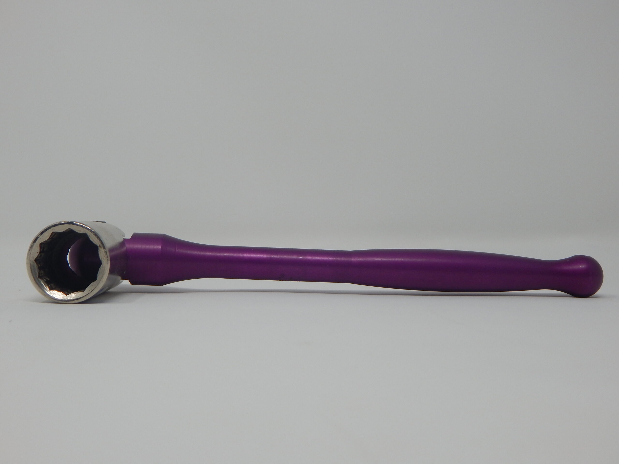 Priory, 7/16” Flip Spanner, - Bi- Hex Slim Short Box Socket, - Aluminium Poker Handle, PURPLE - Image 2