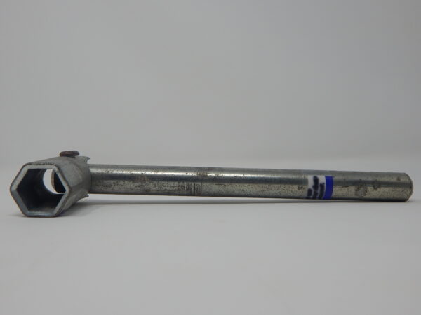 Priory, 7/16” Tublar Flip Spanner, - Hexagon Short Box Socket, - 19mm Thick Round Handle, Zinc Plated