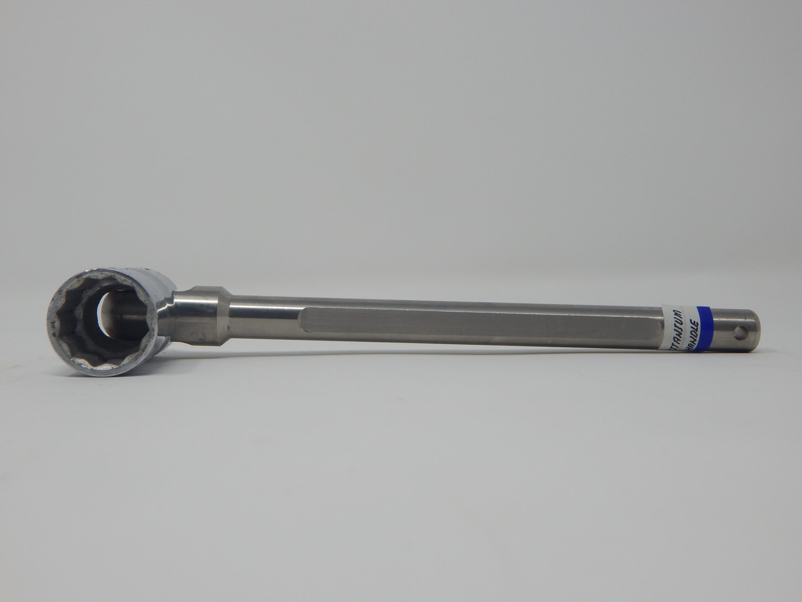 I.M.N. 7/16" Flip Spanner, Bi- Hex Pinched Short Box Sockert, Titanium Thin Flat Handle - Image 2