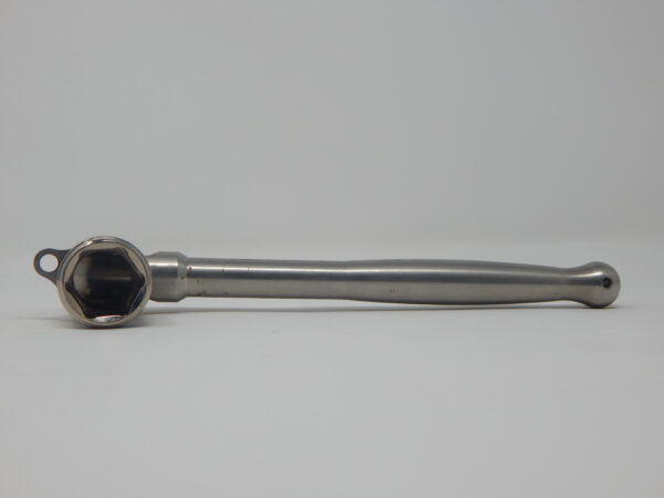 I.M.N, 7/16” Flip Spanner, - Hexagon Short Box Socket with Tool Tether Ring, Stainless Steel Poker Handle