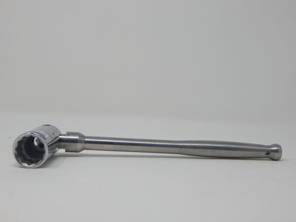 I.M.N, 7/16” Flip Spanner, - Bi- Hex Long Reach Box Socket, Chrome. - Poker Handle, Stainless Steel