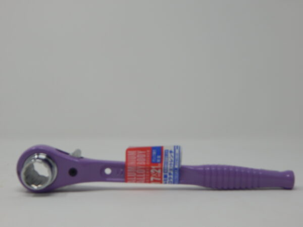 Supertool, 17/21 mm Aluminium Ratchet, - Box Type Socket, Short Non- Slip Handle. - VIOLET