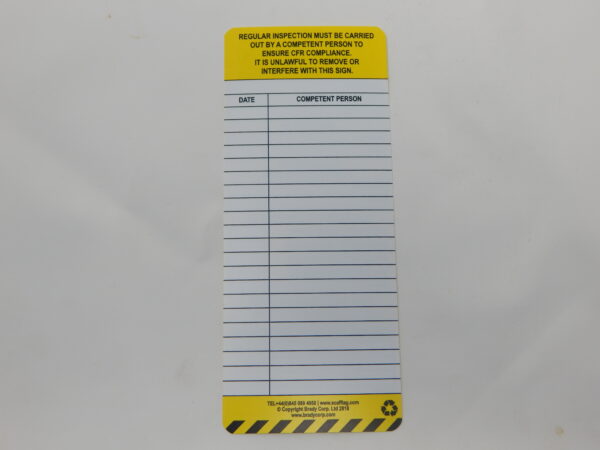 Caution Incomplete Scaffold Tag