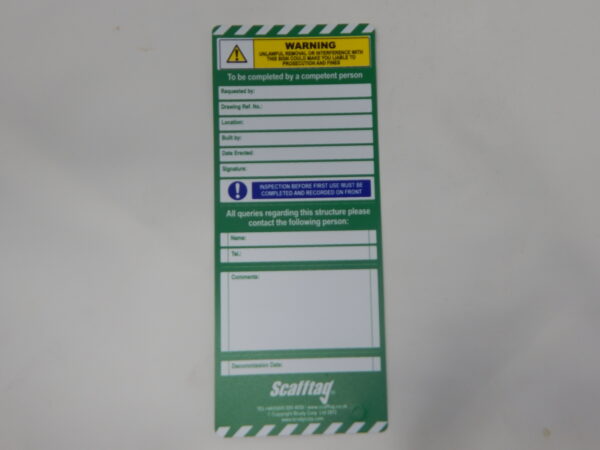 Very Light Duty Use Only Tag, - GREY